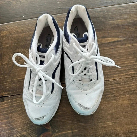 Reebok DMX Walk Men’s White & Blue Lace-Up Tennis Shoes Size 8 GUC - Picture 7 of 13